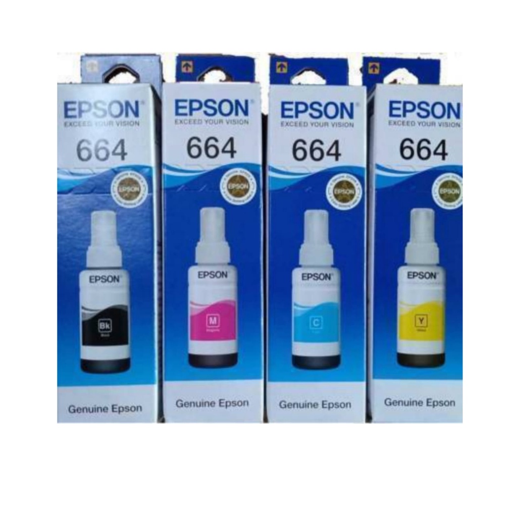 Epson 664 INK Black + Tri Color Combo Pack Ink Bottle Shopee India