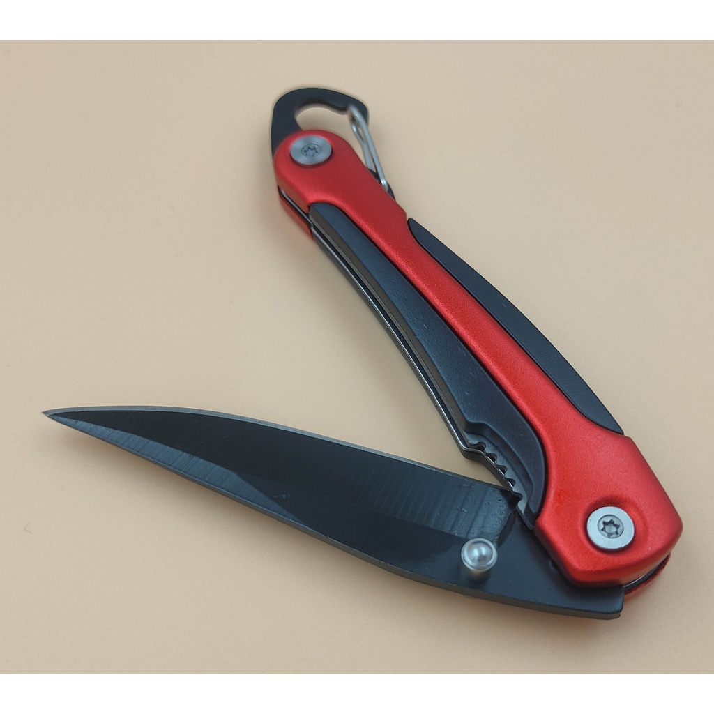 Pocket Camping Folding Knife Stainless Steel Black Blade Liner Knives