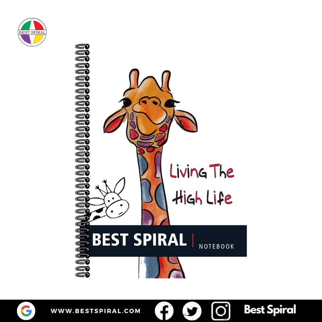 200 Pages UNRULED Spiral Notebook A4 Size Notebook Cover14 PLAIN