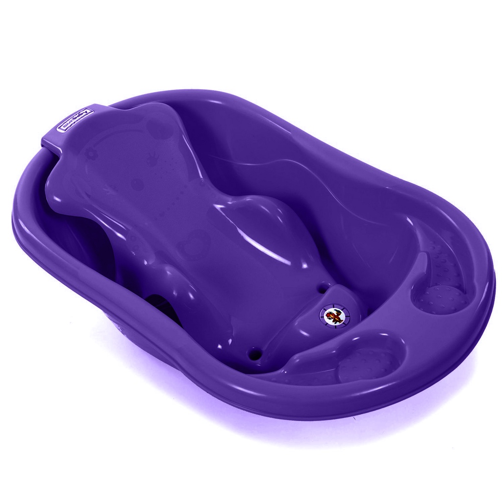 Sunbaby Baby Anti Slip Big Plastic Bathtub with Bath Toddler Seat Sling