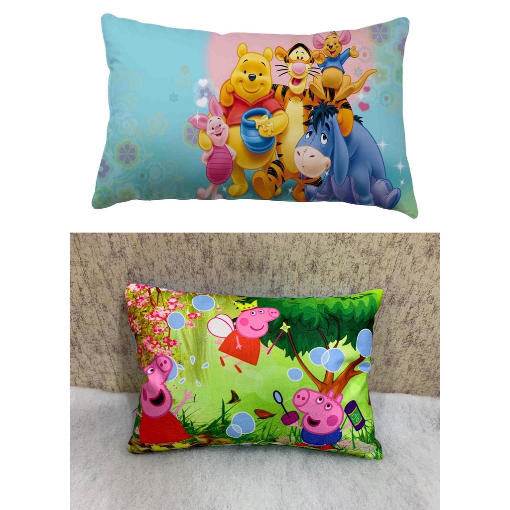 Comfort Villa Cartoon Design Velvet Fabric Baby Pillow, 12*18 Inch (Set of 2 Pieces) Shopee India