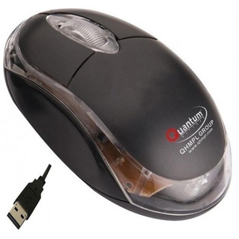 QHMPL Quantum USB Wired Optical Mouse (USB, Silver, Black) Shopee India