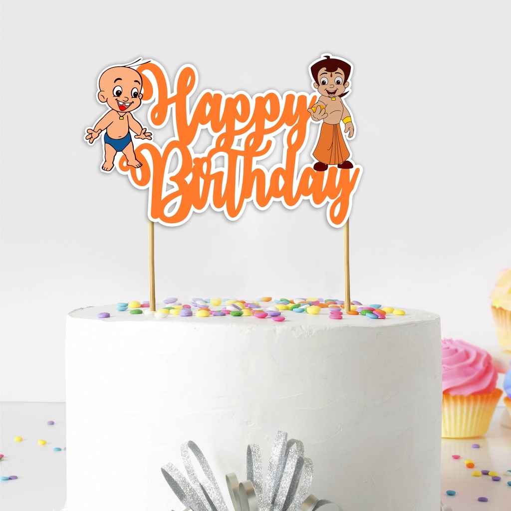 Chhota Bheem Happy Birthday Cake Topper Shopee India