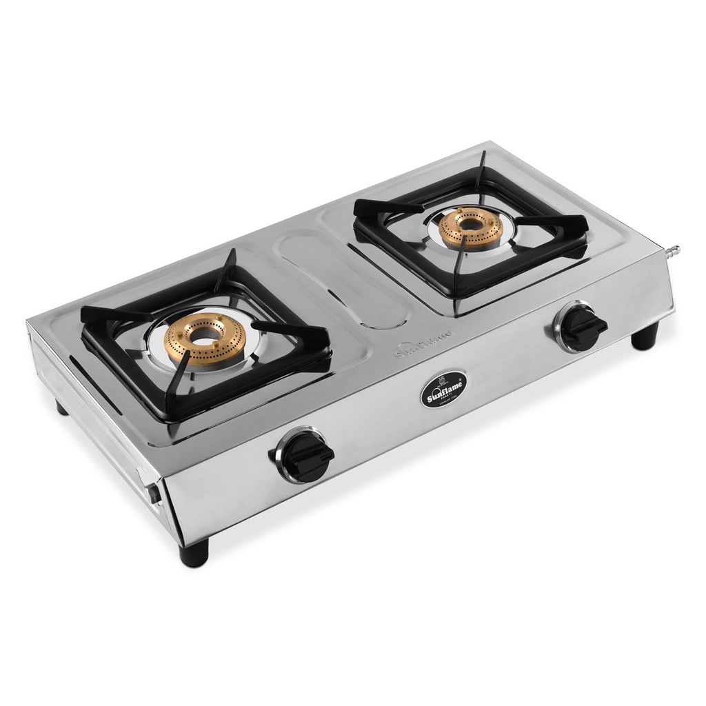 SUNFLAME SHAKTI 2 BURNER STAINLESS STEEL GAS STOVE Shopee India
