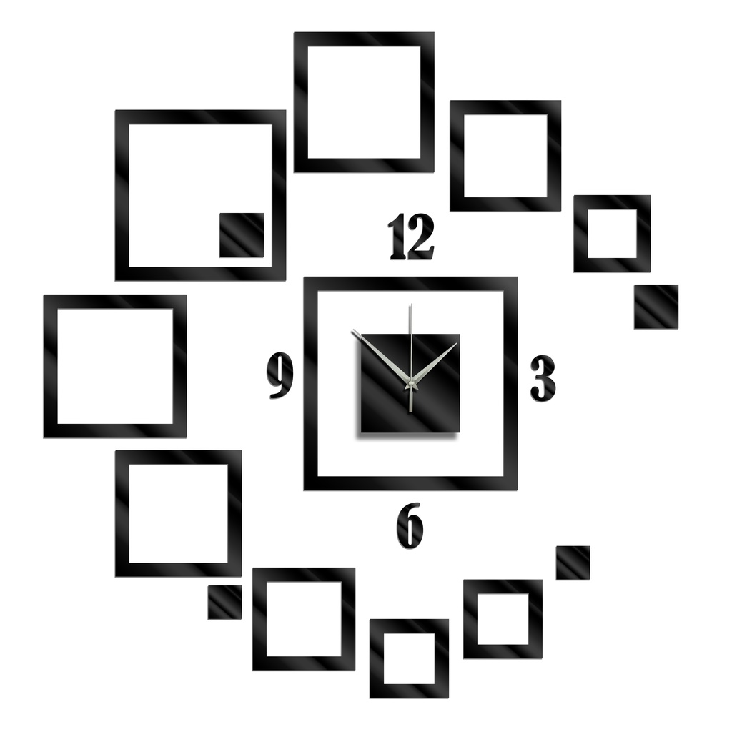 Acrylic DIY Frameless 3D Mirror Sticker Large Wall Clock for Home