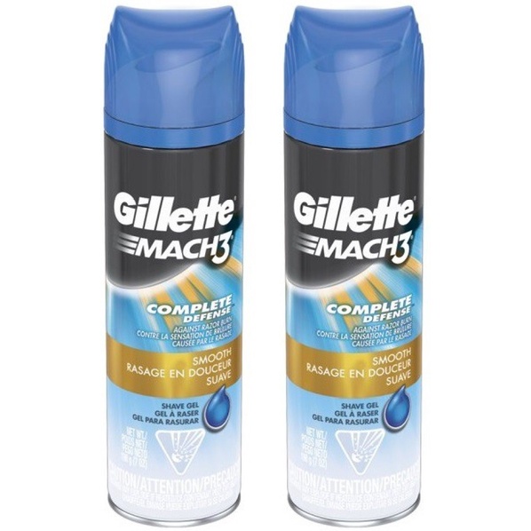 GILLETTE MACH3 Complete Defense Shave Gel Smooth Combo pack of 2 (400