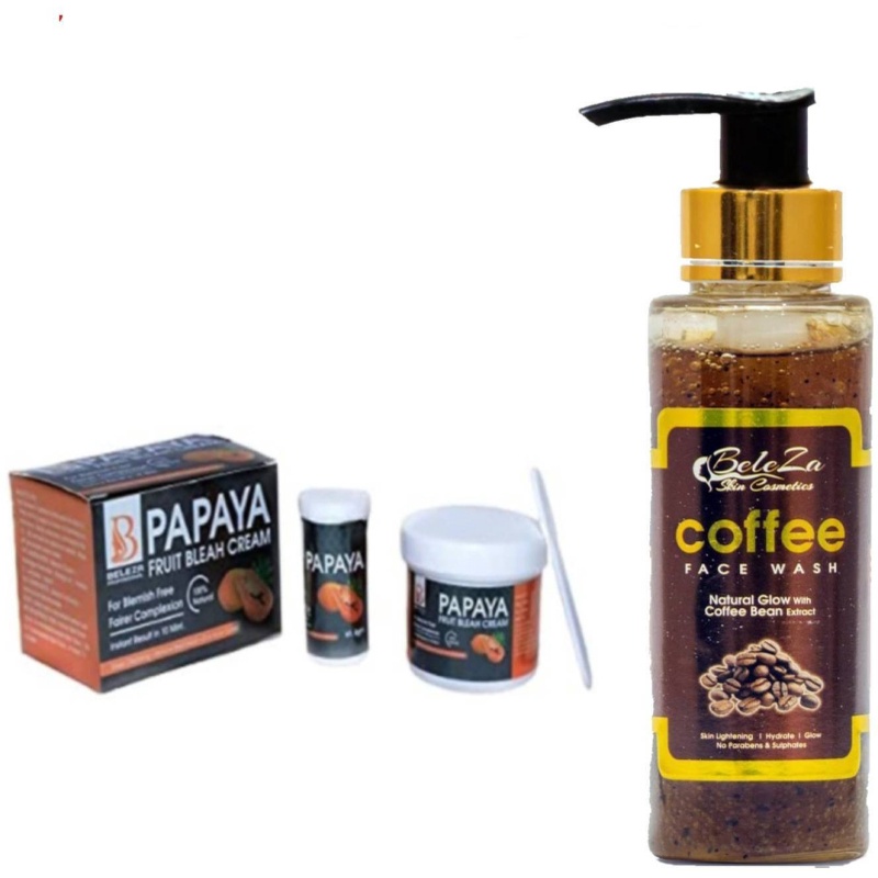 Beleza professional Combo Pack of Coffee Face Wash (100 ml) and Papaya