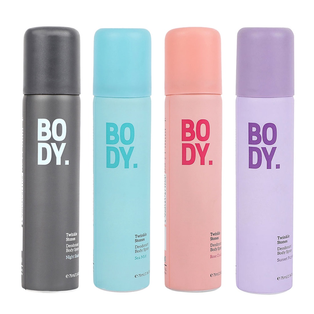 MINISO Body Spray Deodorant 75ml x 4PCS Body Mist Sets(ROSE CLOUD+SEA