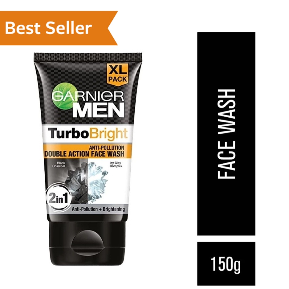 GARNIER Men Power White Double Action Charcoal Face Wash (150 g