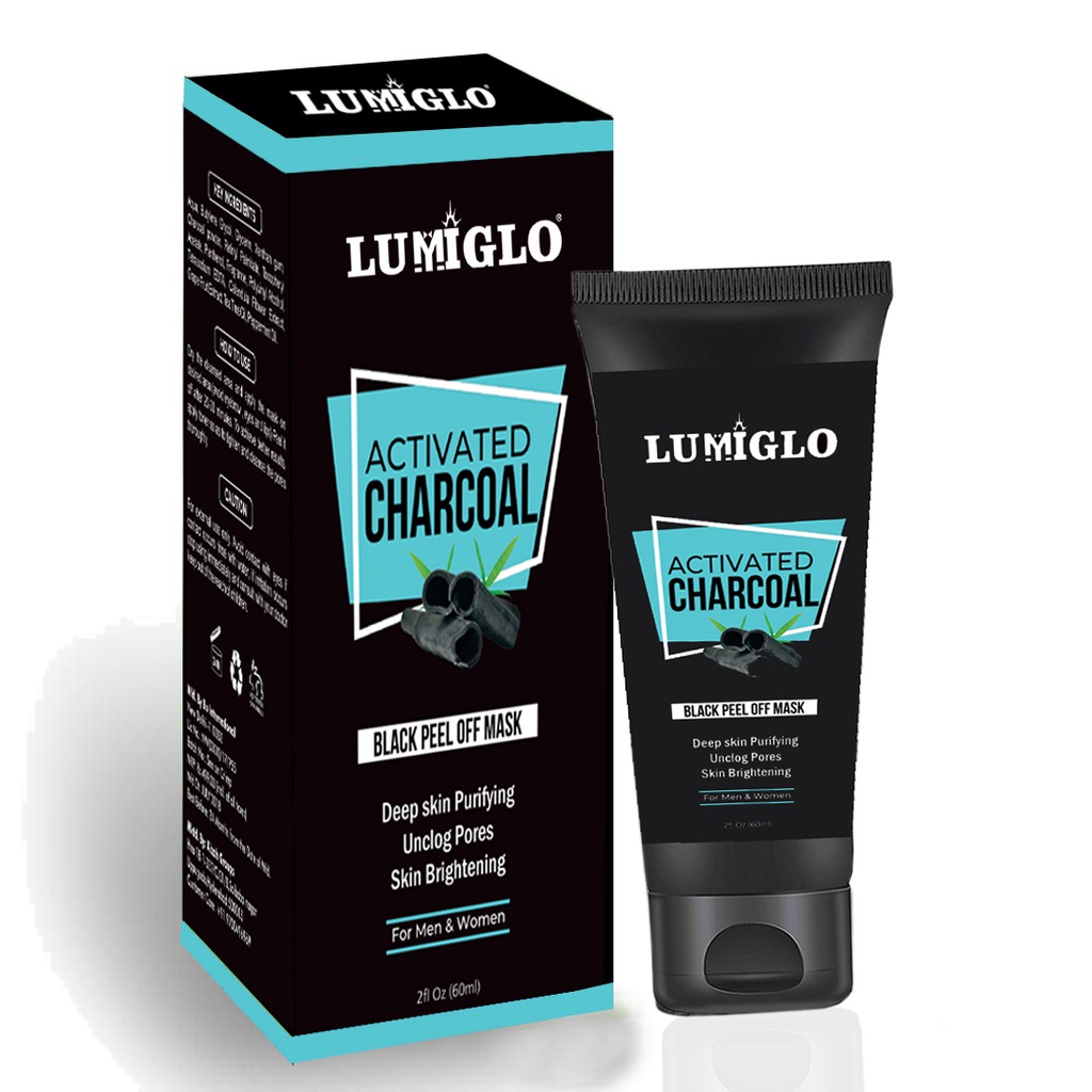 New Blackhead Removal May 20 2023 Lumiglo Charcoal Peel Off Mask | With Grape Fruit And Calendula Extract | For Radiant Glow, Blackhead Removal, Anti-Acne | Shopee India