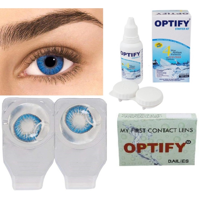 Optify Monthly Disposable (2, Colored Contact Lenses, Pack of 2