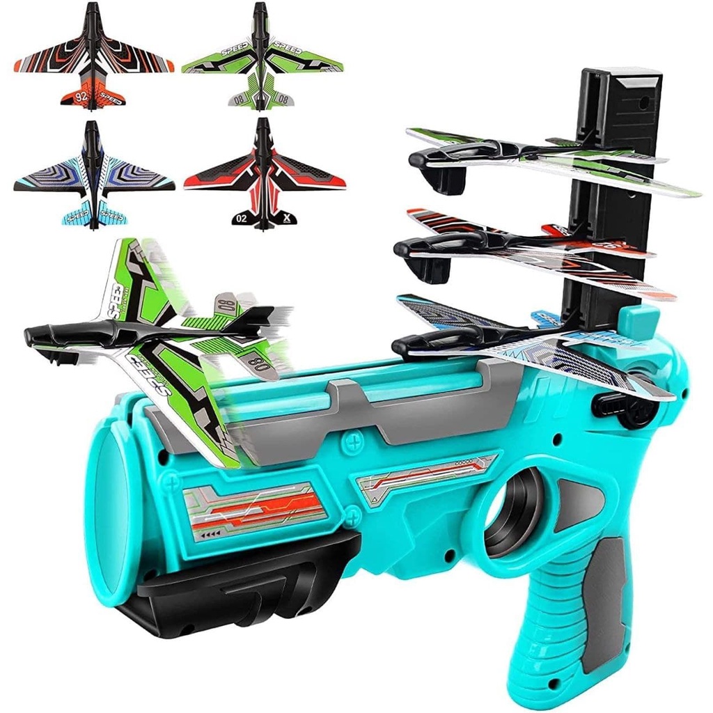 Airplane Launcher Flying Plane Toy Gun for Kids,Aircraft Battle Flying