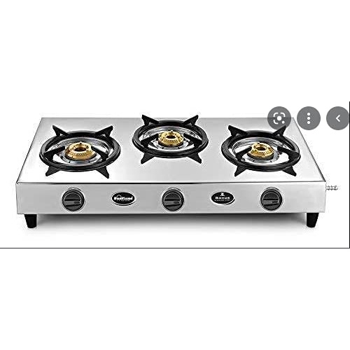 SUNFLAME GAS STOVE CHAMPION 3 BURNER STAINLESS STEEL, Silver Shopee India