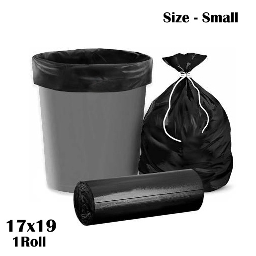 Home Small 30 Garbage Bags/Dustbin Bags, 17x19 Inches (Black) Small 15