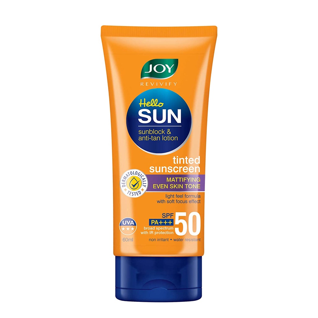 Joy Revivify Hello Sun Sunblock & Antitan Lotion Tinted Sunscreen SPF