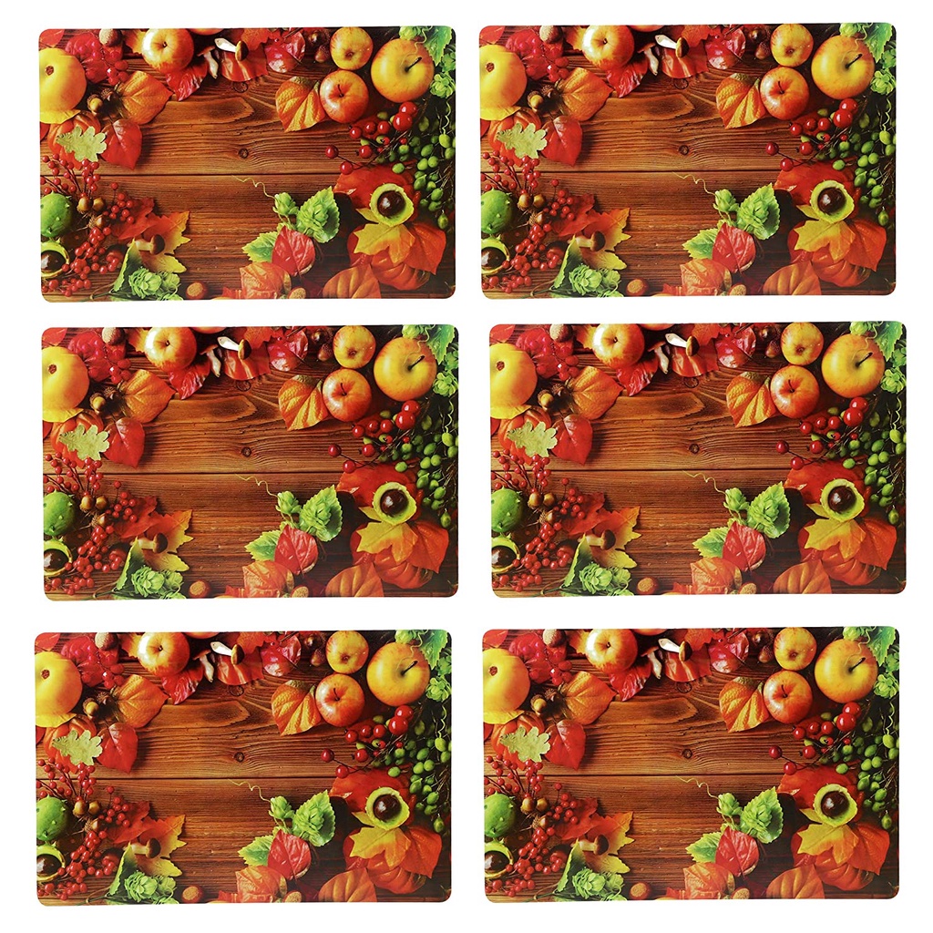 Fruits Table Placemats/Mat for Dining Table Kitchen Set of 6 Piece