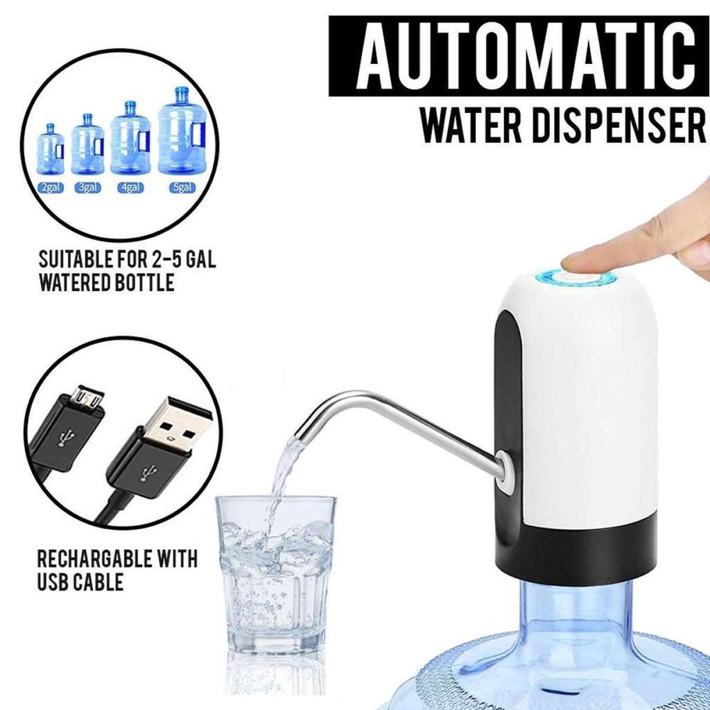Water Bottle Dispenser Pump Up to 20 Litre Bottle Automatic Wireless Portable Mini Rechargeable