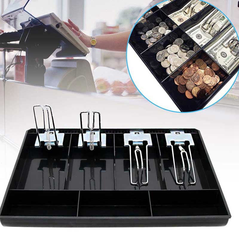 ☀Normal delivery☀Hard Clip Register New Classify Store Cashier Coin Box