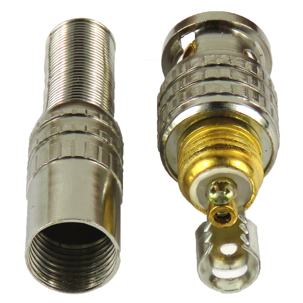 Bnc connector (scew type) for Coaxial RG59 and RG6 Siamese cable