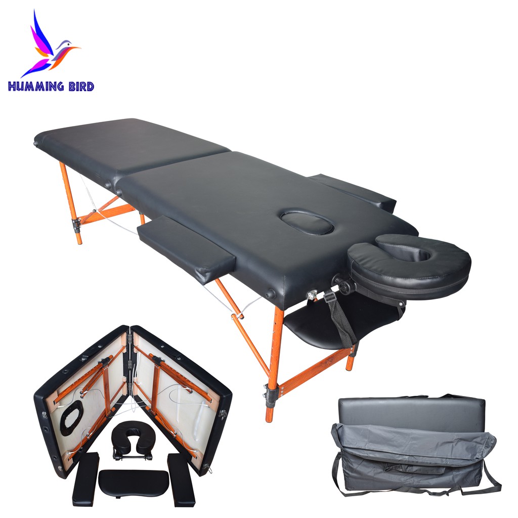 Hummingbird Portable Massage Bed Folding Massage Table Tattoo Bed Adjustable Height Shopee