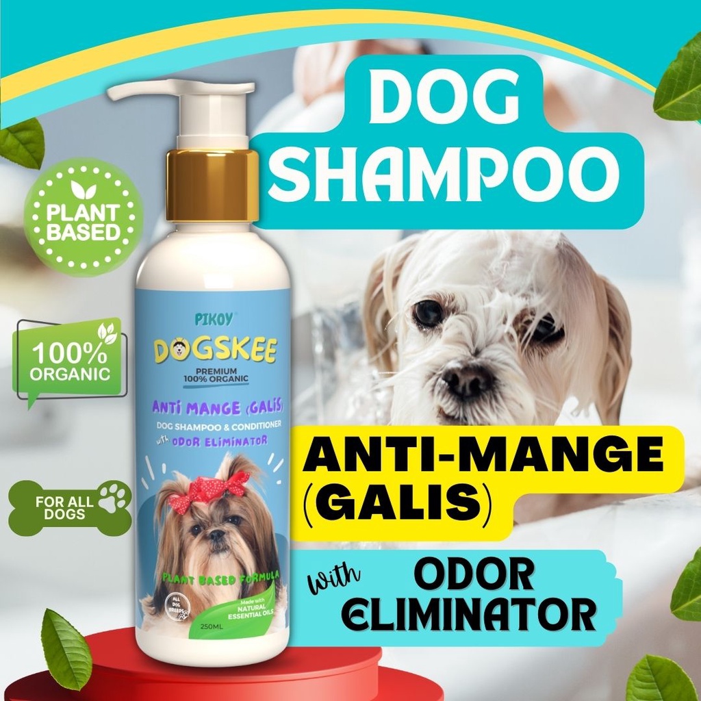 Dog Shampoo & Conditioner Anti Mange, Anti GALIS, Premium 100 Organic