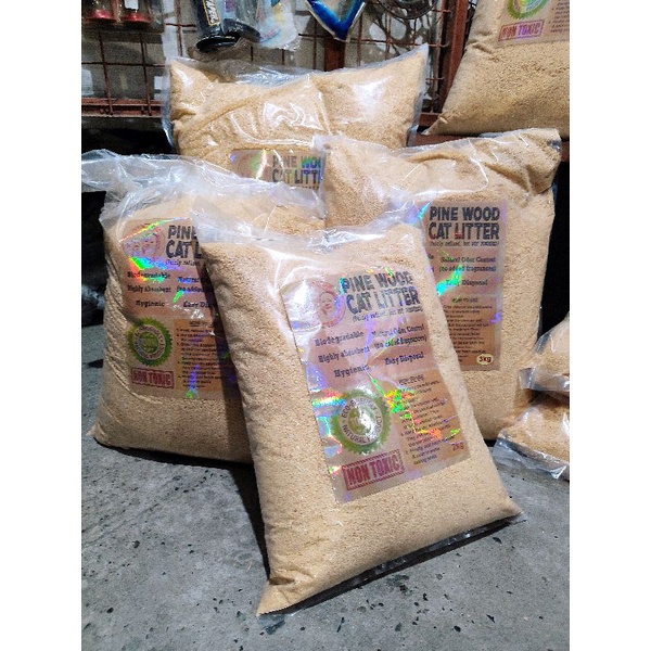 3pcs Pack of 5kg Ate Jus Cattery Pine Wood Sawdust Cat Litter fairly
