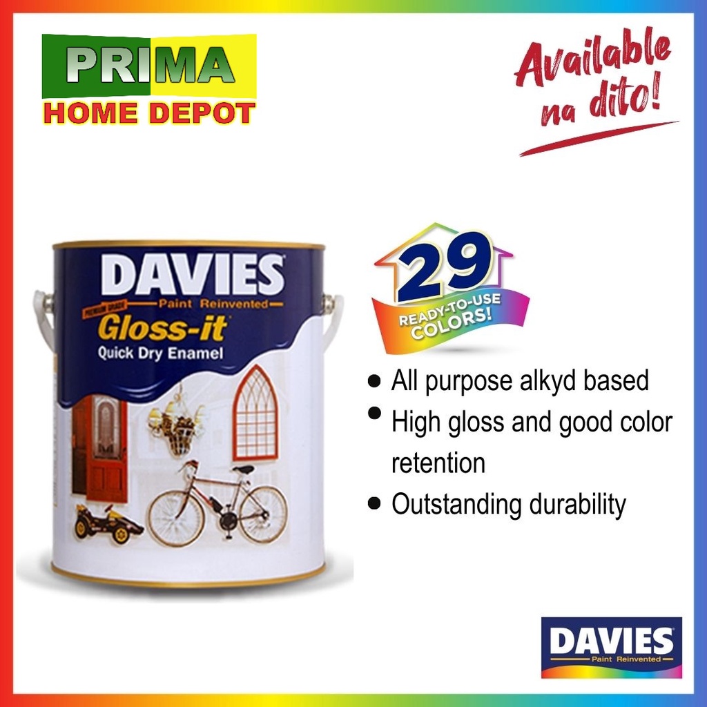 Davies Gloss IT Quick Drying Enamel (Gallon) Shopee Philippines