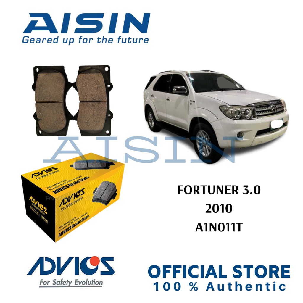 AISIN / ADVICS Brake Pad Front for TOYOTA FORTUNER (3.0) 2010 (A1N011T