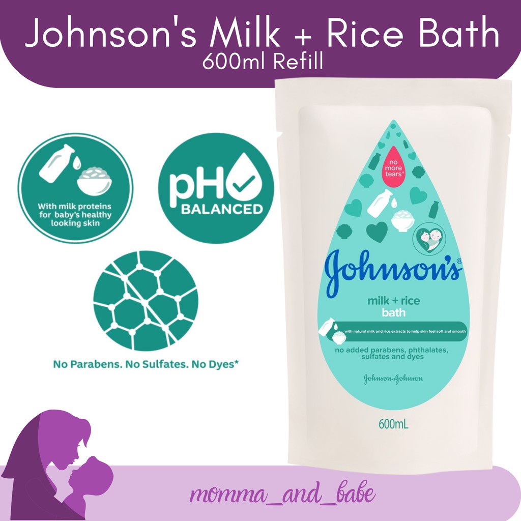 Johnson's Milk + Rice Bath Refill 600ml Shopee Philippines