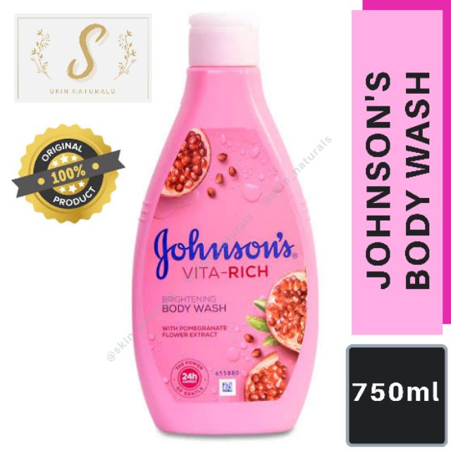 JOHNSON'S VITARICH BRIGHTENING POMEGRANATE BODY WASH 750ML Shopee