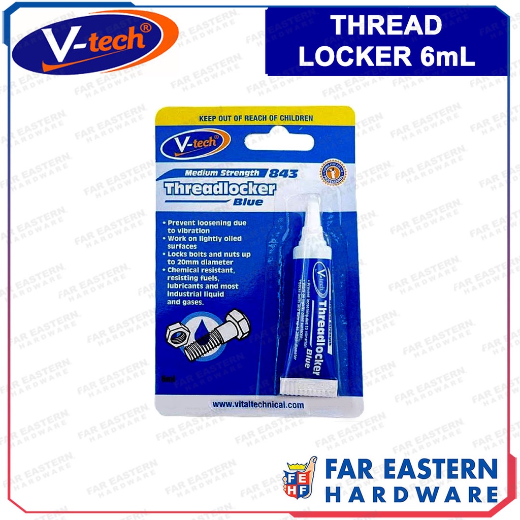 VTECH Threadlocker 6ml Medium Strength Thread Locker VT843 VTECH