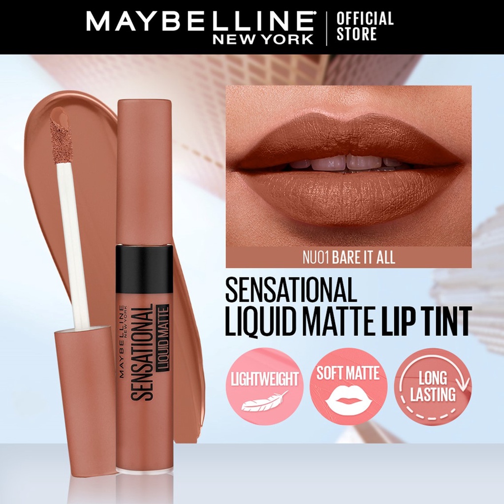 Maybelline Lip Tint Sensational Liquid Matte [Lightweight, Soft Matte
