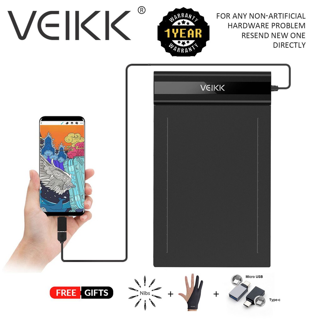 (VEIKK Official store)VEIKK S640 V2 6x4 inch UltraThin OSU Pen Tablet