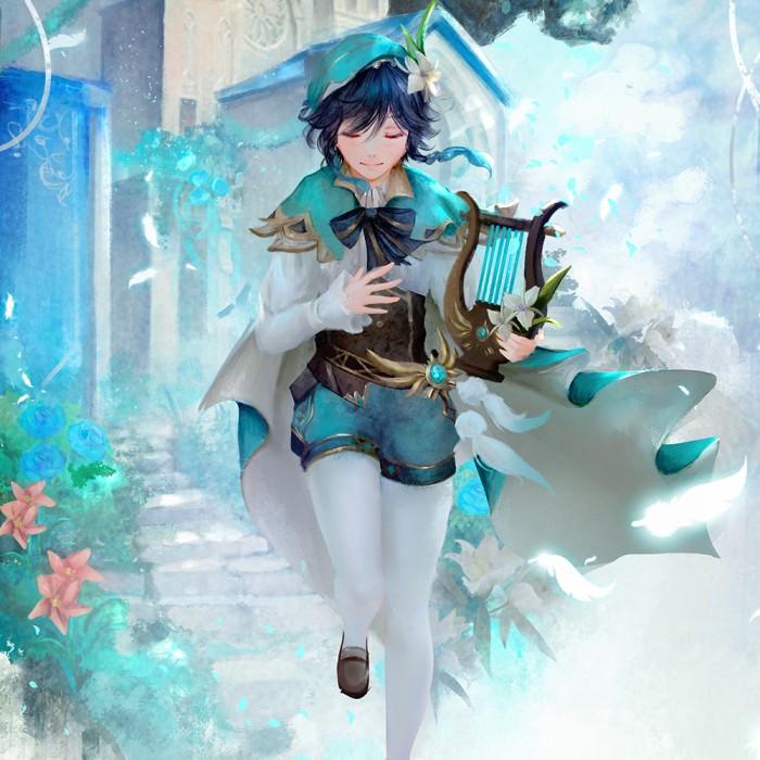 Paint Brush Genshin Impact Artprint Windblume Venti Shopee