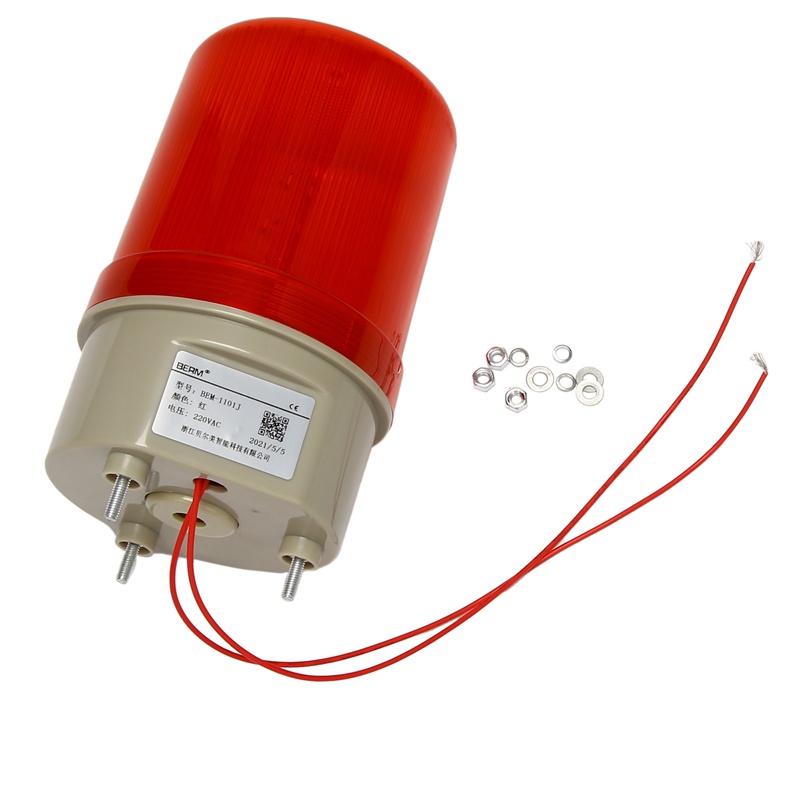 Industrial Flashing Sound Alarm Light,BEM1101J 220V Red LED Warning