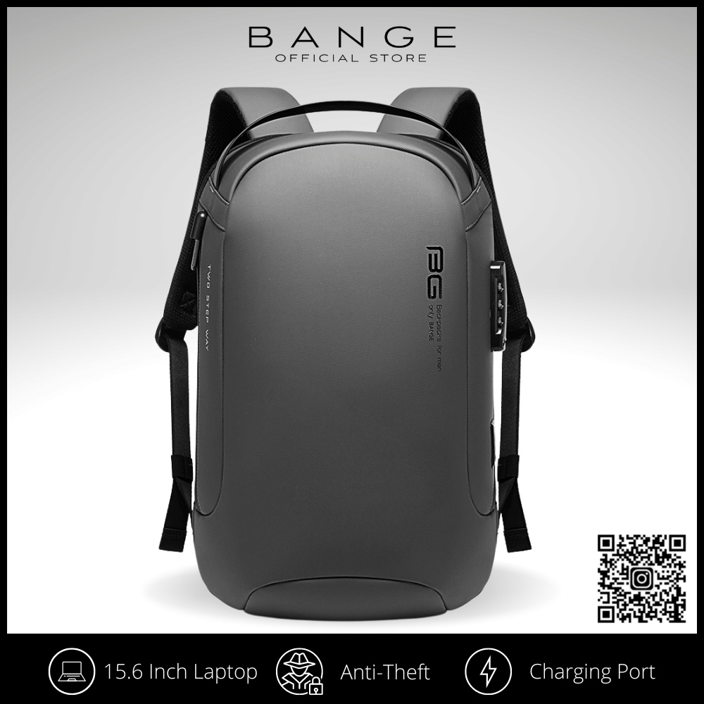 7225 BANGE Premium Quality Bag Backpack Anti Theft YKK Zipper Water Repellent Fabric Laptop Bag