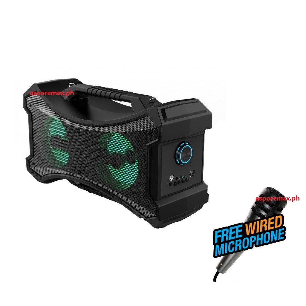 Super Bass Portable Bluetooth Speaker with FREE MIC ZQS4213 BLACK