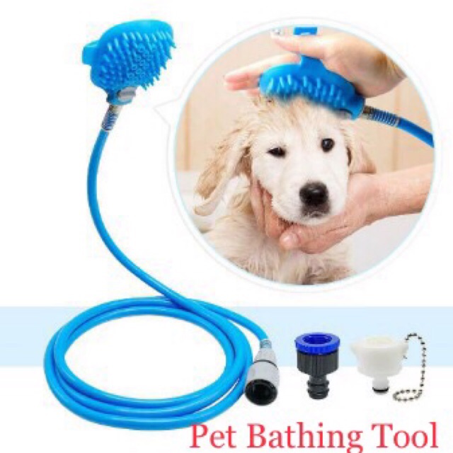 TV124 Pet Bathing Tool Pet Shower Sprayer Scrubber Dog Faster Bath