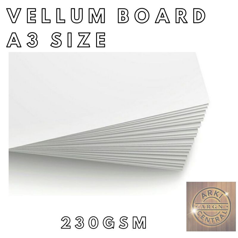 BESTSELLER! A3 VELLUM BOARD A3 230GSM 20 SHEETS PER PACK Shopee