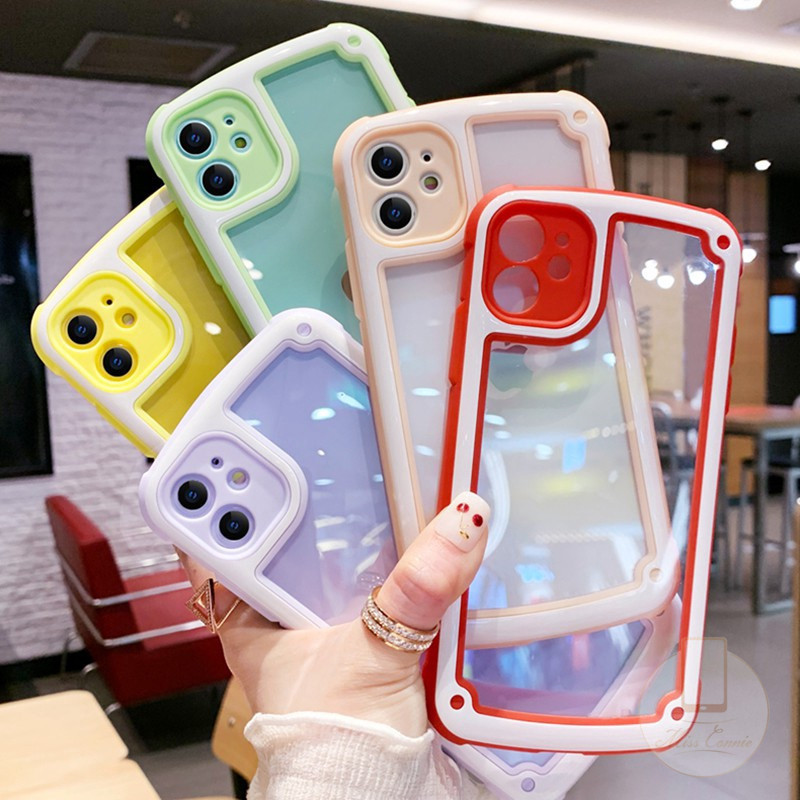 Candy Color Frame Shockproof Bumper Phone Case iPhone 11 iPhone 7 8