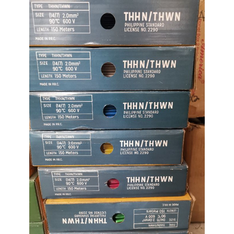 THHN wire Wiremax brand 12 and 10 (3.5mm)(5.5mm)per box 150meter. 8.0mm 100meter only