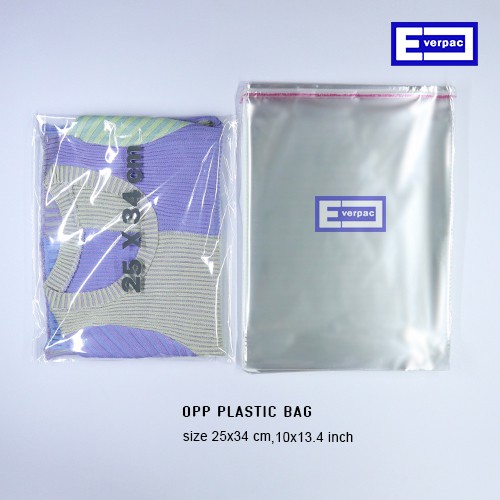 OPP PLASTIC Packaging for clothes 10*13.4inch Adhesive 50pcs/100pcs