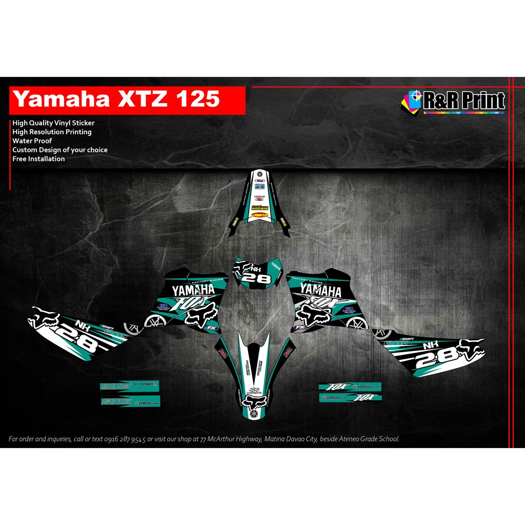 Yamaha XTZ 125 Decals Sticker Shopee Philippines
