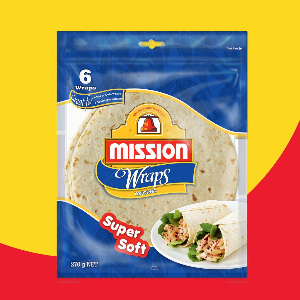 Mission Super Soft Wrap *Original Hot & Cold Tortilla Wraps* 270g 6