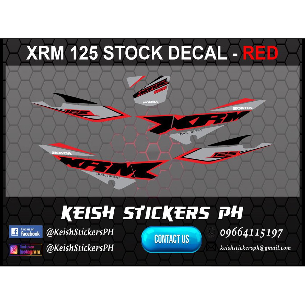 Stock Decal for XRM 125 V1 Shopee Philippines