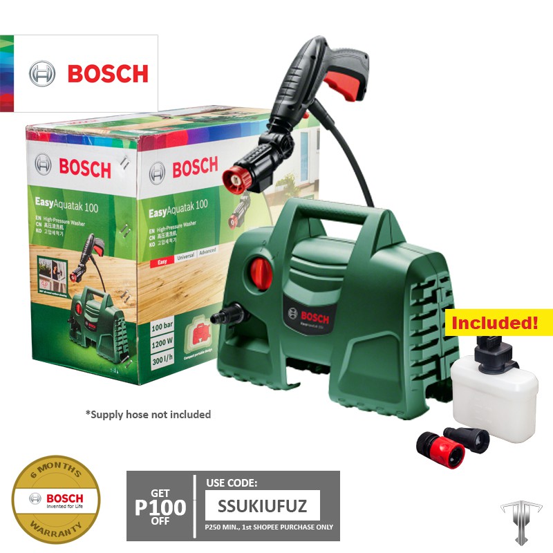 Bosch Easy Aquatak 100 High Pressure Washer | Shopee Philippines