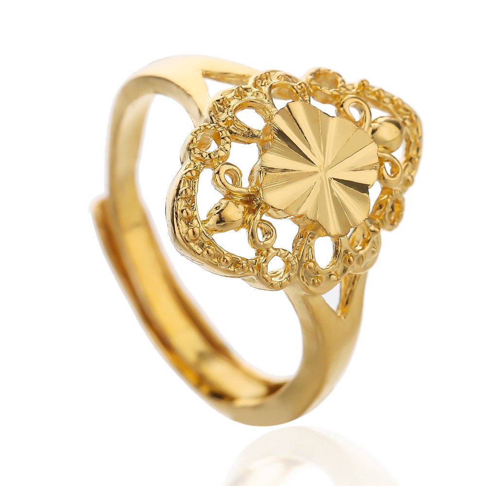 Crown Jewelry 24k GoldPlated Flower Ring Shopee Philippines