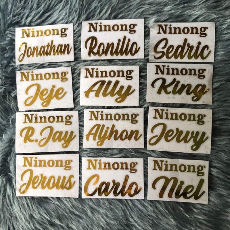 Ninang Ninong Names for Mugs Vinyl Stickers (STICKER ONLY) Shopee