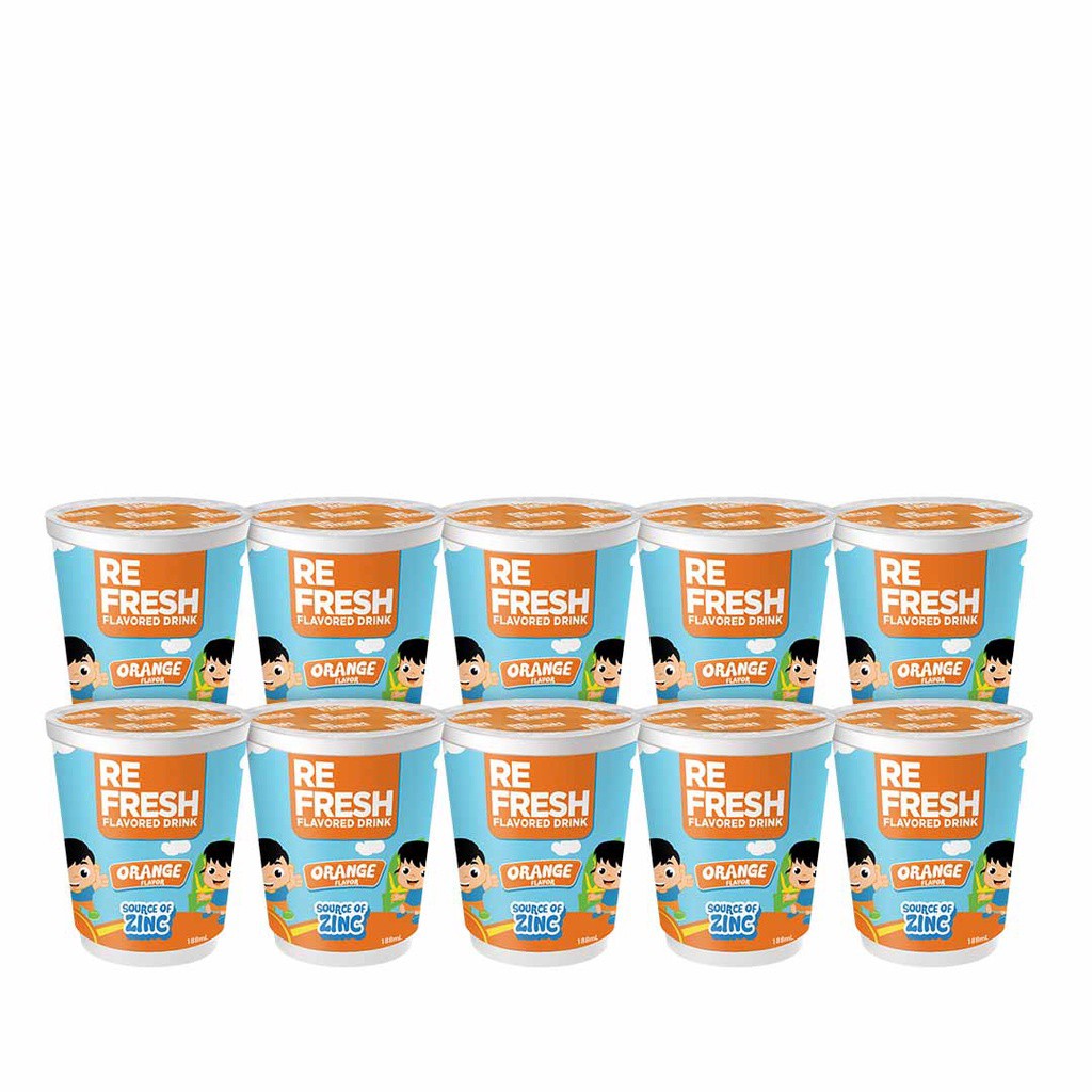 Refresh Flavored Drink Orange 188mL Pack of 10 Shopee Philippines