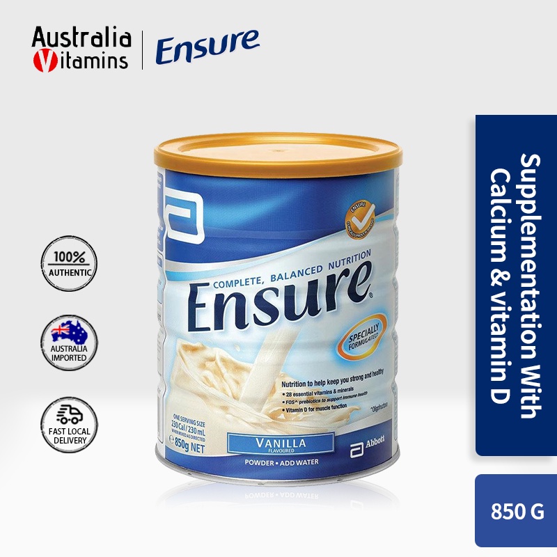 Ensure Milk Vanilla 850g. Australia Imported Shopee Philippines